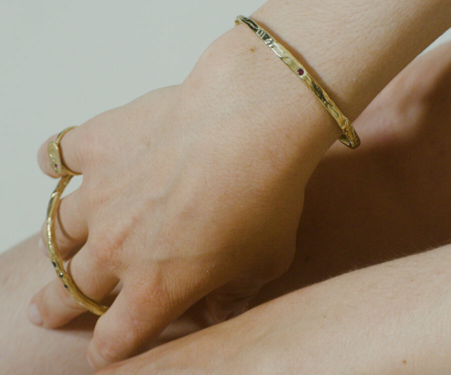 Jonc Bruce Précieux rubis