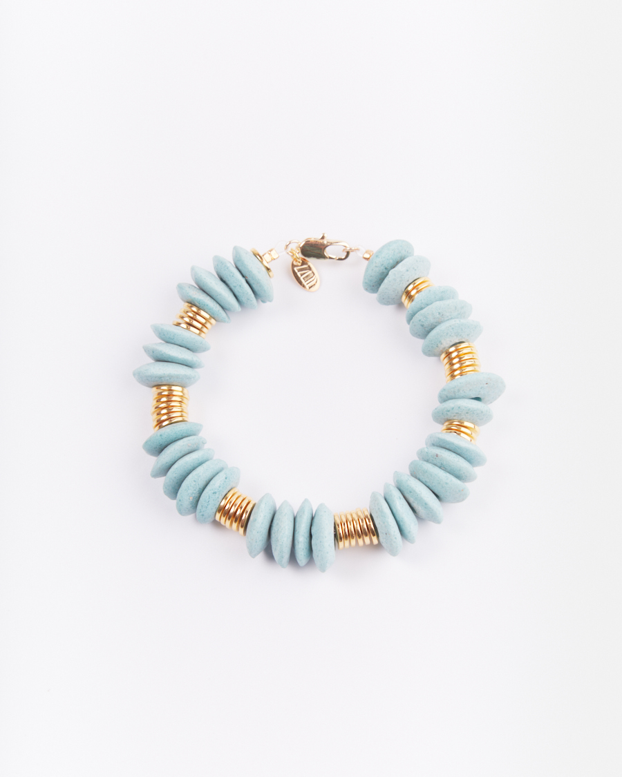 bianca bracelet hematite recycled beads glassbeads maison monik