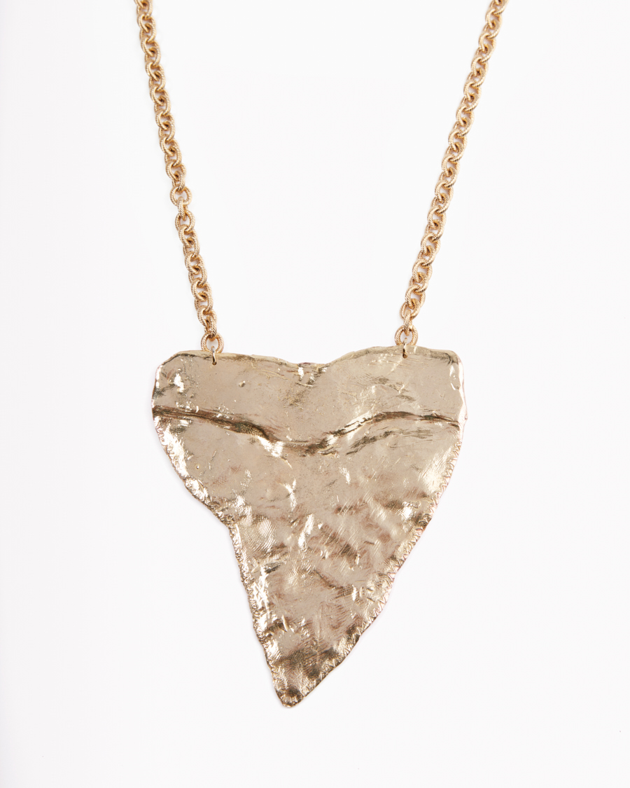 erika geant collier laiton plaque or chaine